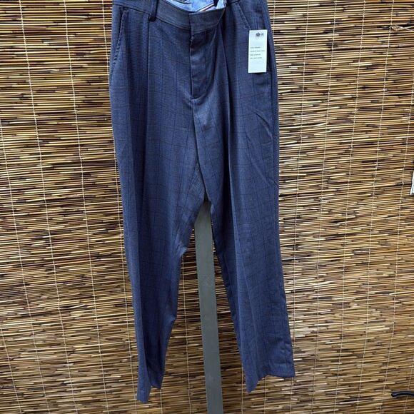 Tommy Hilfiger Big Boys Stretch Houndstooth Deco Single-Pleat Pants - Bright Cob - Picture 2 of 3